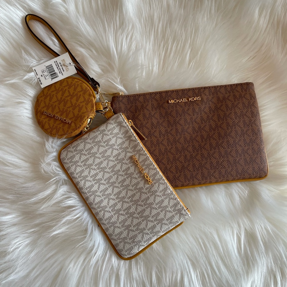 Michael Kors 3 pc Wristlet